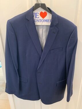 Brooks Brothers Navy Blue Micro-Pattern Sport Coat